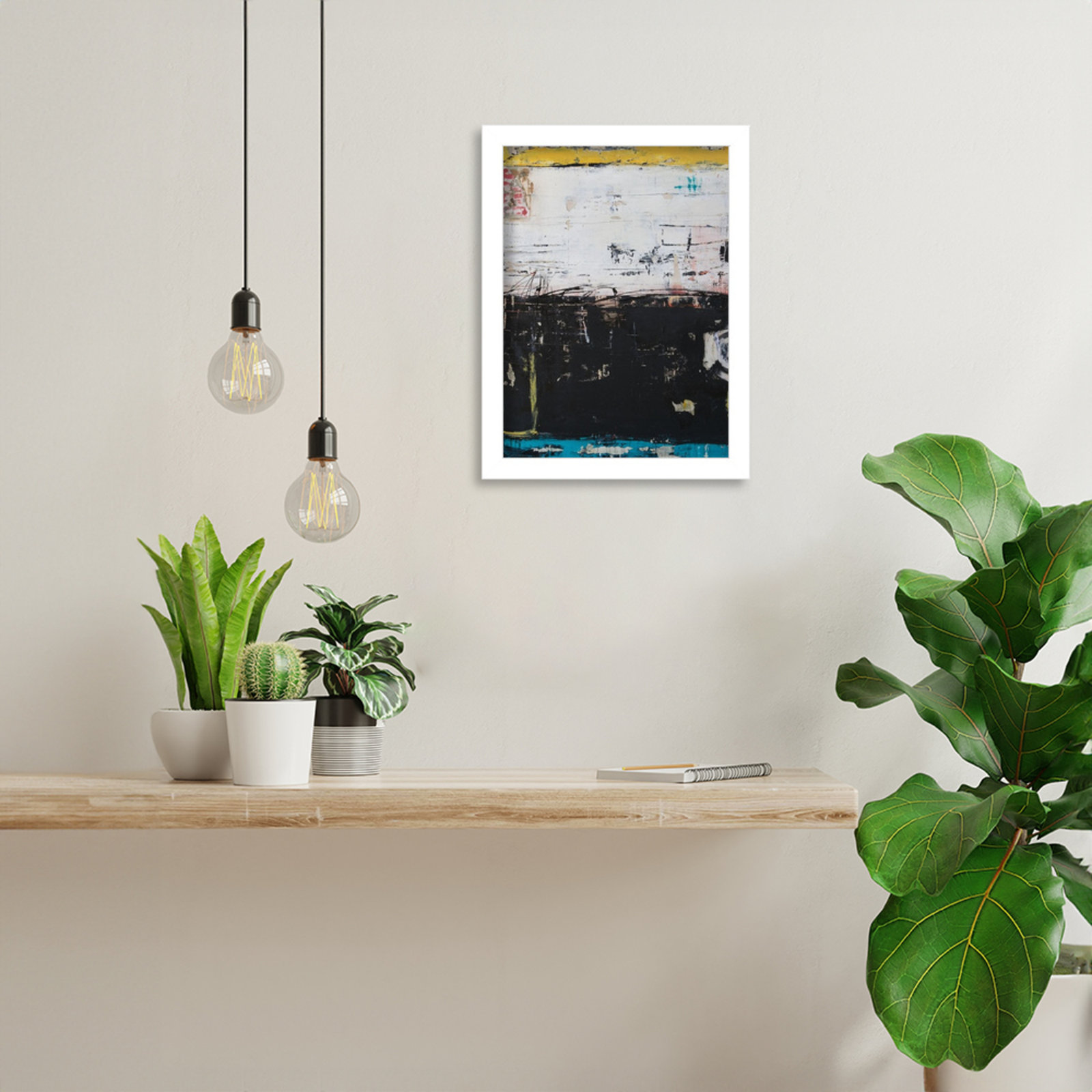 Down and Dirty Print by Erin Ashley, 13" H x 10" W, White