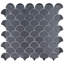Expressions Scallop Black 11-1/4" x 12" Glass Mosaic Tile