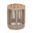 Outdoor Rope Chaise Lounge Set, Patio Lounge Chairs, Outside Poolside Lounge Furniture Set, Teak Look Wood Side Table And Beige Cushions, Chaise Lounge With Adjustable Backrest( Beige Rope)-175815417