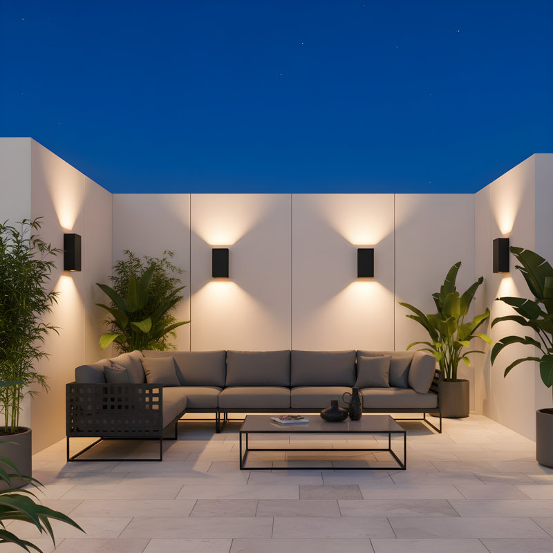 Kukei Large LED Wall Lantern from , 10.5" H x 5.5" W x 3" D