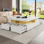 Table basse moderne carrée avec 4 tiroirs-692370475