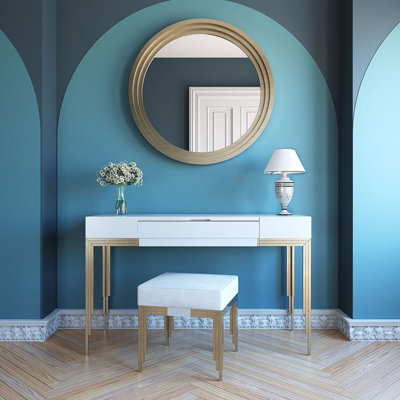 Ensemble de coiffeuse avec tabouret et miroir