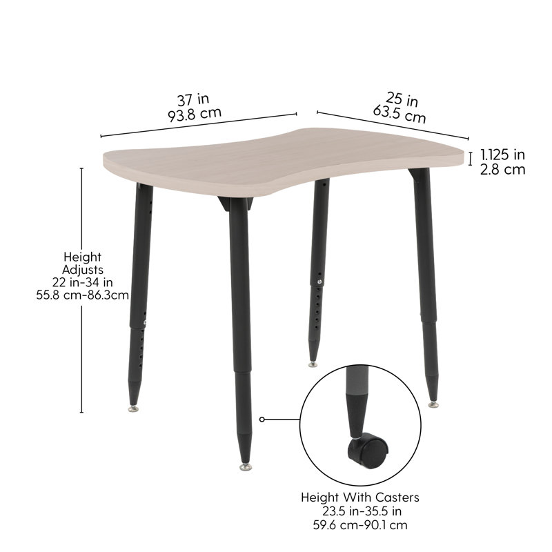 Table d'activité Adapte 25 x 37 Bowtie, Sable asiatique, Noir