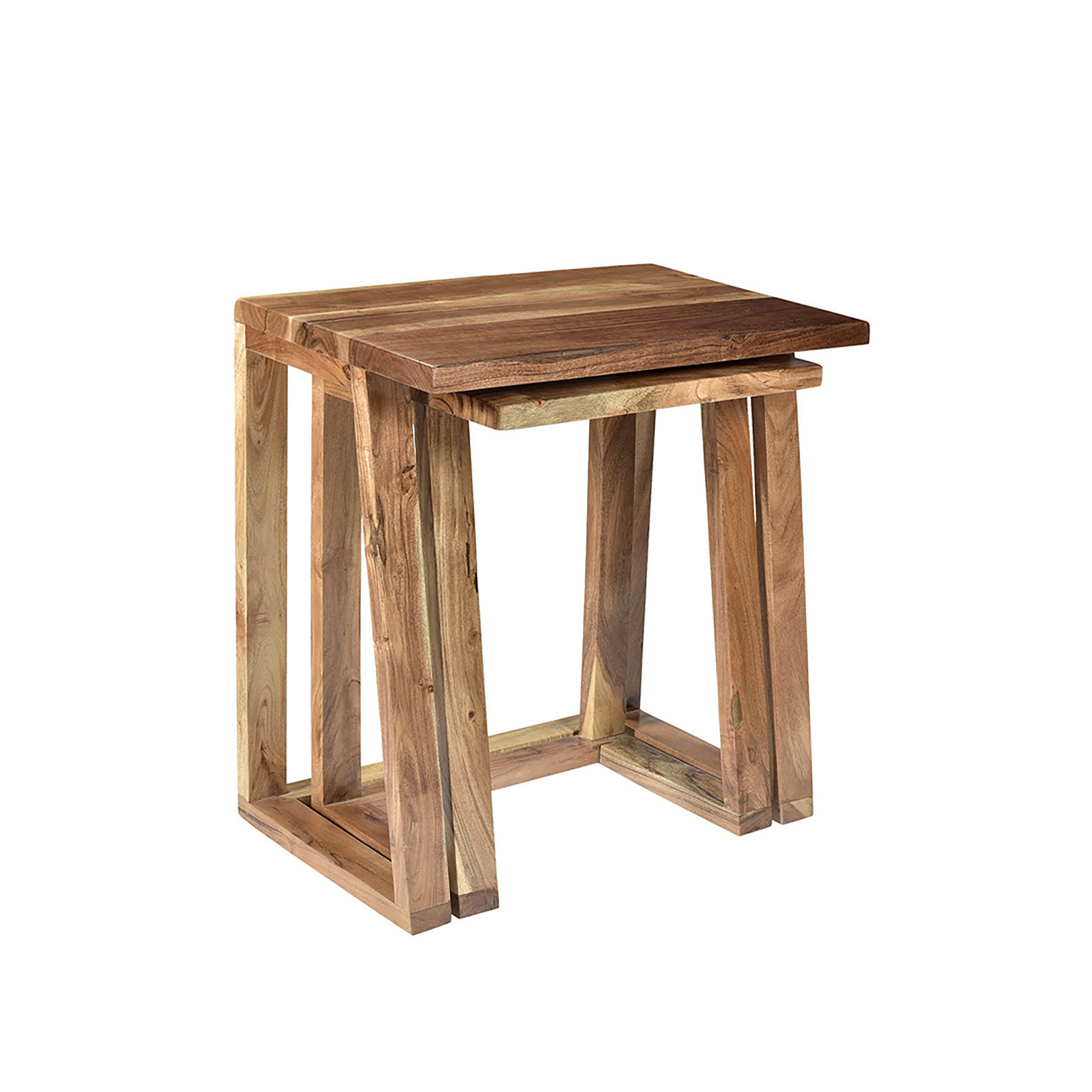 Solaris Solid Wood Nesting End Table