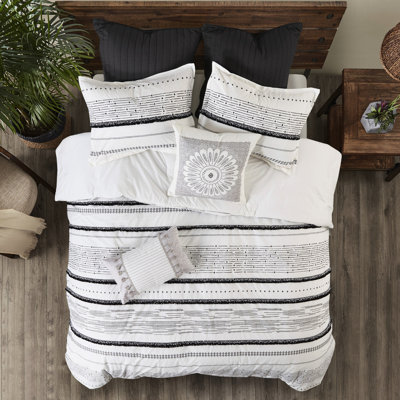 Housse de couette en coton imprimée pour lit double / grand lit - Style avec pampilles Chic charmant