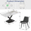 Ensemble de table de salle à manger 7 pièces 7 pièces avec 6 chaises en similicuir-817107124