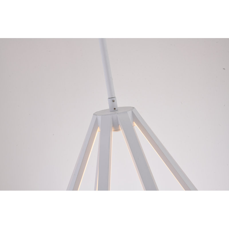 Lustre moderne avec cadre à DEL 8 lumières Modern, Blanc