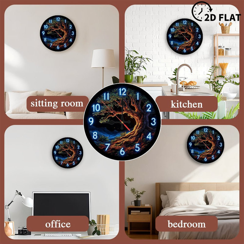 Horloge murale Neon