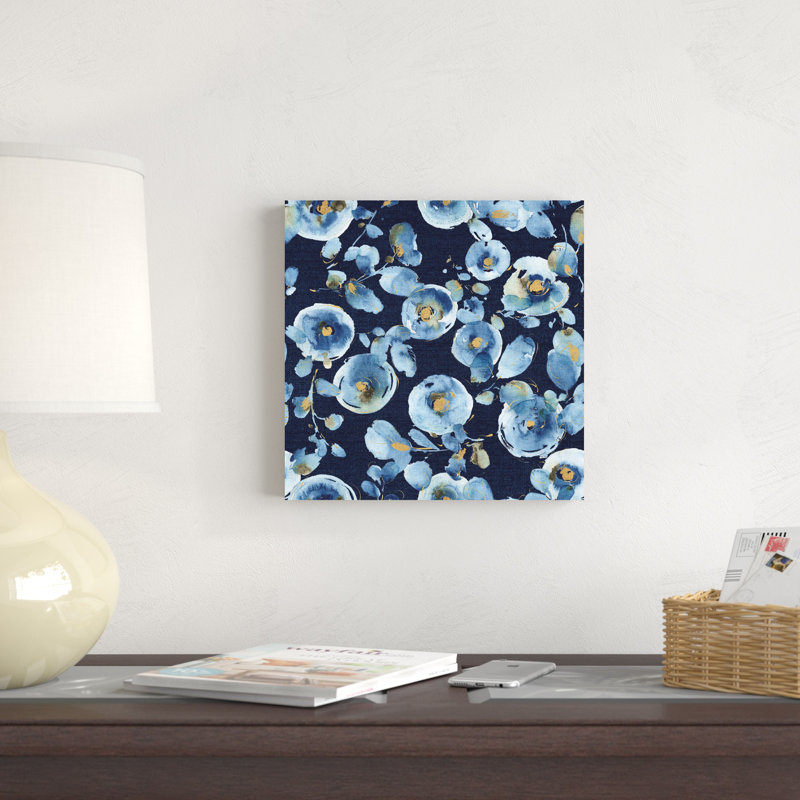Indigold Flower Toss Indigo, H 12 po x l 12 po x P 1,25 po