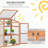 Outsunny Wooden Cold Frame Small Mini Greenhouse Cabinet For Outdoor And Indoor, 30" L X 24" W X 44" H, Natural