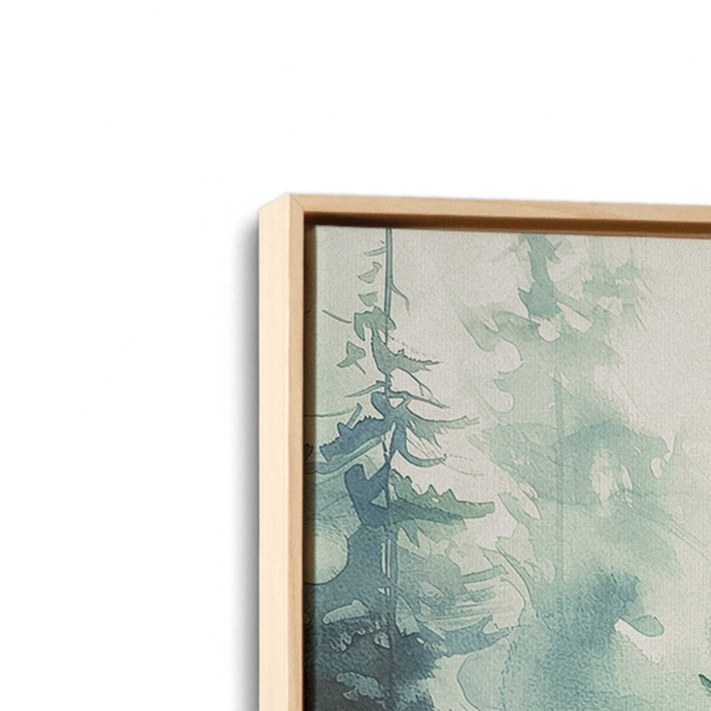 «Serene Forest in Flight II», reproduction sur toile, Encadrement brun clair, H 48,75 po x l 32,75 po x P 1,75 po