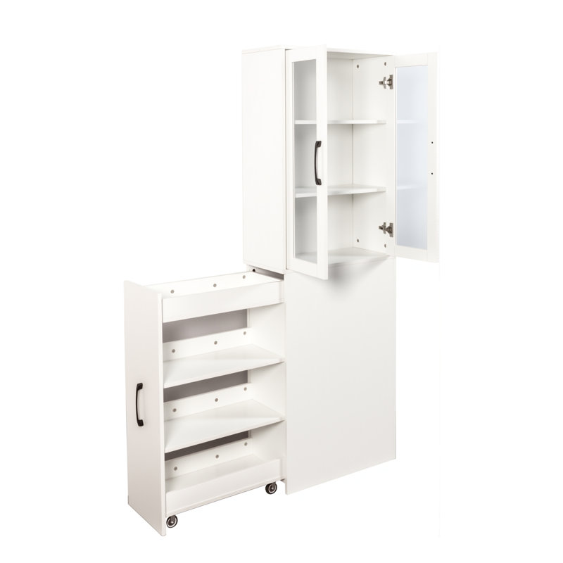 Armoire de rangement autoportante, Blanc