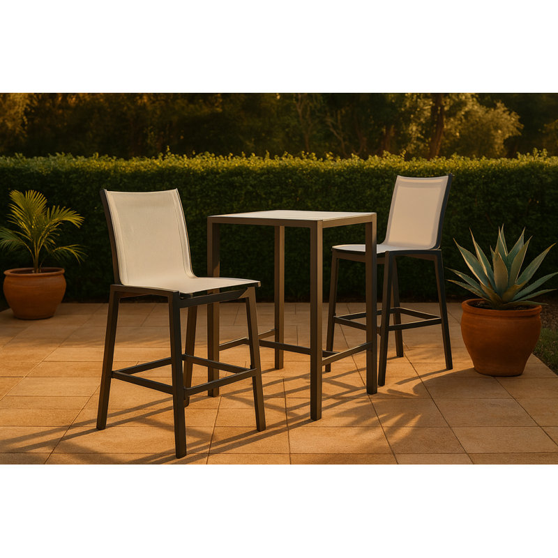 Tabouret de bar 29 po Ury, Noir, Blanc