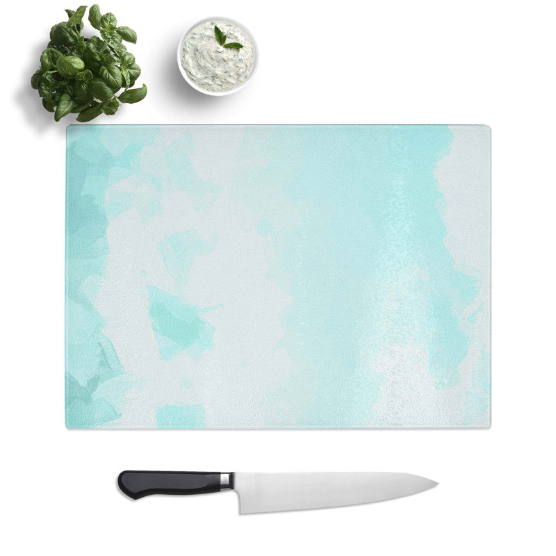 Tempered Glass Clouded Chopping Board, 39 cm W x 28.5 cm L