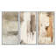«Neutral Limewash Calm - Abstract Minimalisme», reproduction de toile encadrée 3 pièces-129076032-129076035