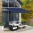 Retractable Awning, Patio Awning Sunshade Shelter With Manual Crank Handle, 280Gsm UV Resistant Fabric And Aluminum Frame For Deck, Balcony, Yard,Sunshade Conapy-115625718-115625719-115625716