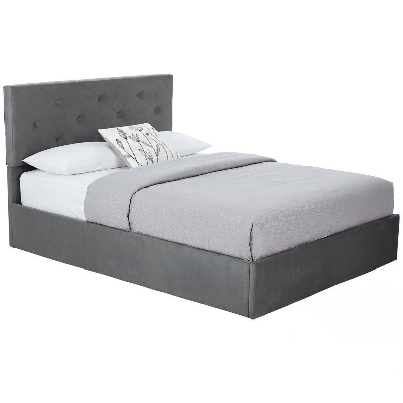 Upholstered Bed, Single (3'), Dark Grey