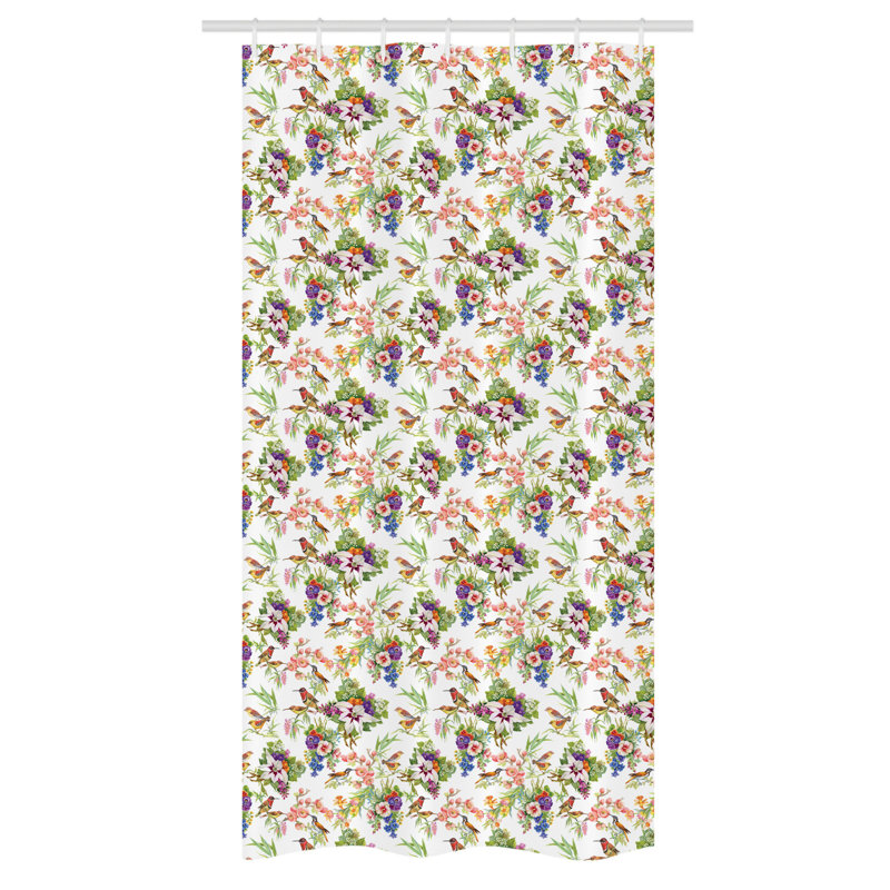 Moenkopi Geometric Shower Curtain with Hooks Included, 36" W x 72" L