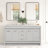 60.5" Double Bathroom Vanity With Cultured Marble Top-700561728