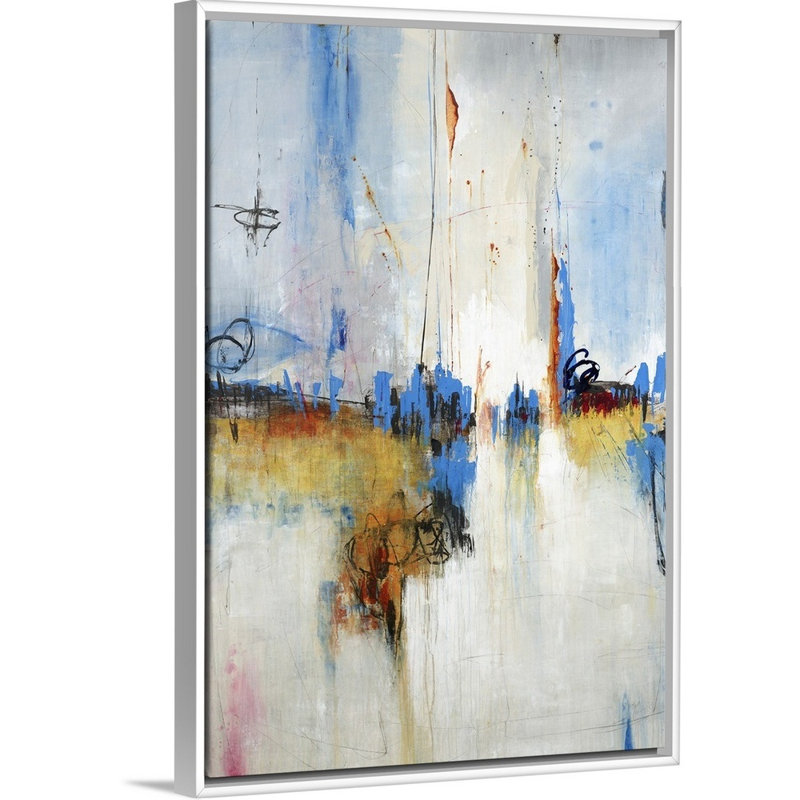 « demure danse », peinture sur toile, H 19,7 po x l 13,7 po x P 1,75 po, Cadre flottant blanc