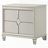 White 2-Drawer Nightstand