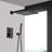 Wall Mounted Matte Black 12" Shower Head - Self-Cleaning Nozzle For Smooth Water Exit Brass Corresponds With American Standard Pipe Clear Discharge Aligns-126673558