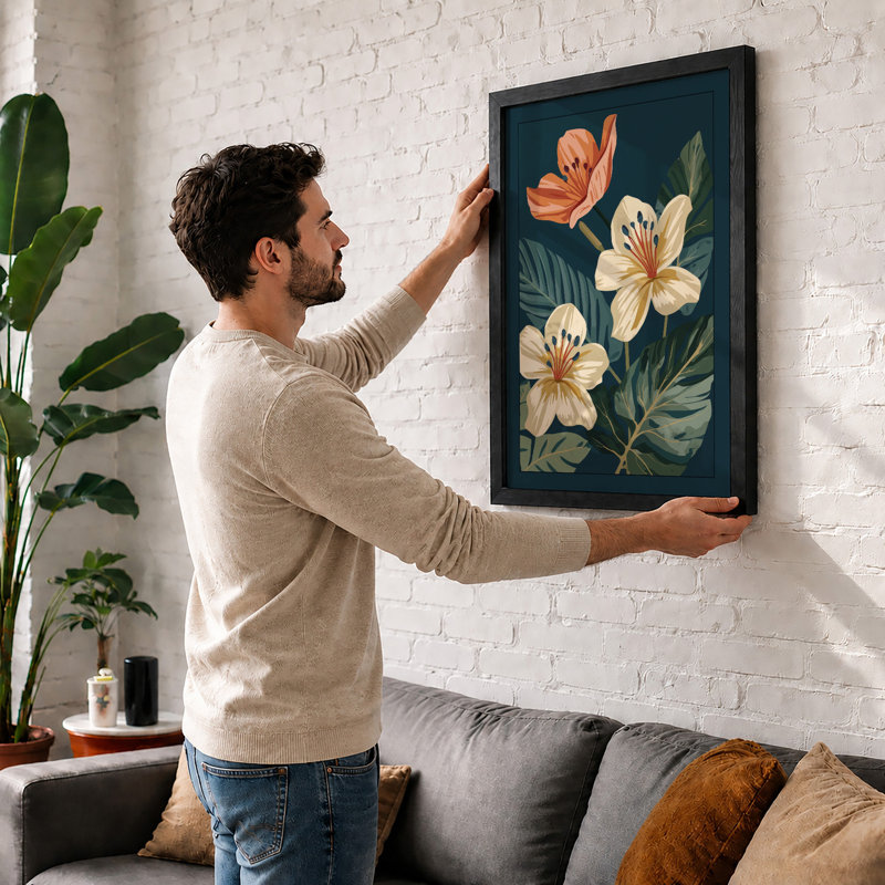 Flowers And Leaves Botanical - Print, Unframed, A1 - 84.1 x 59.4 cm