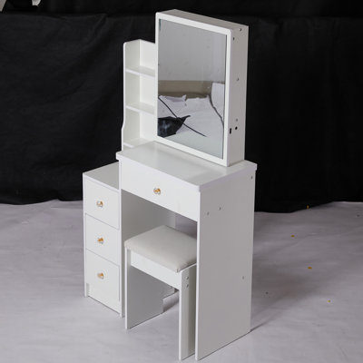 Petite table de chevet avec tabouret et tabouret rembourré Maest