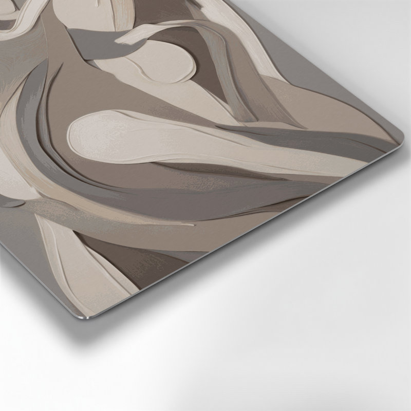 Abstrait art mural gris figuratif 26, H 12 po x l 12 po