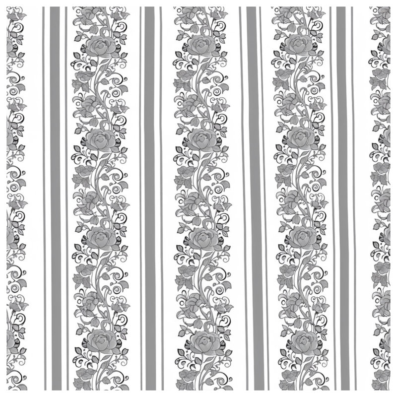 Coussins floraux à rayures verticales, 14 X 14 pouces