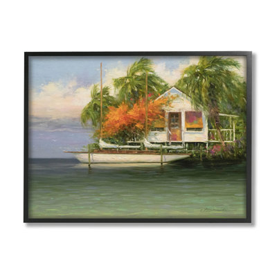 " Tropical Seaside House Boat " by Martin Figlinski
