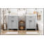 Meuble-lavabo moderne de 48 pouces avec lavabo en céramique, portes à fermeture en douceur, tiroir rabattable et tablettes de porte à double couche pour un rangement élégant-1525433845
