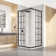 34.5'' W 72'' H Framed Square Reversible Shower Enclosure
