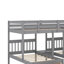 Lit superposé double au-dessus de simple et simple, lit superposé triple en bois avec tiroirs-549313283