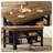 55.1" Kitchen Island Table With Storage And Seating For Kitchen Dining Room-2144926774