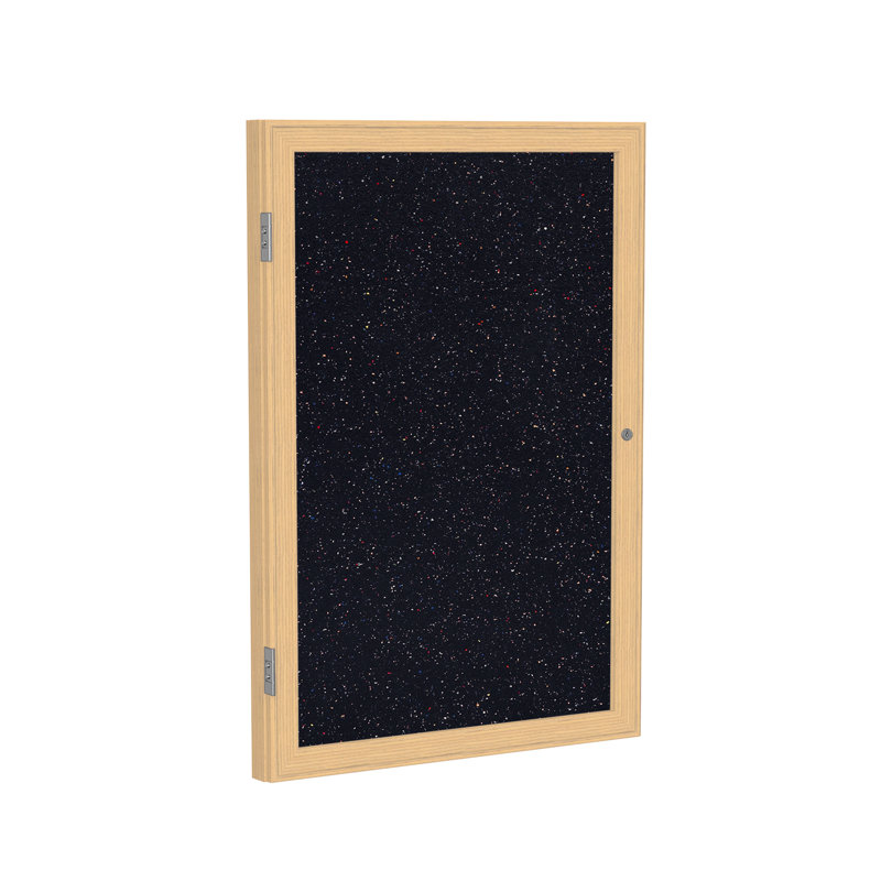 Tableau d’affichage clos cabinet, Chêne, H 3 pi x l 2 pi, Confetti