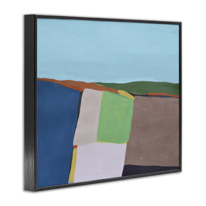 «Earth Composition Abstract», estampe numérique, conception de Bronwyn Baker, H 11 po x l 14 po, Giclée encadrée noir minuit