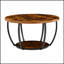 Table basse ronde moderne avec 2 niveaux, rangement ouvert et structure en métal robuste pour le salon et le bureau, facile à assembler-400436569-400436568