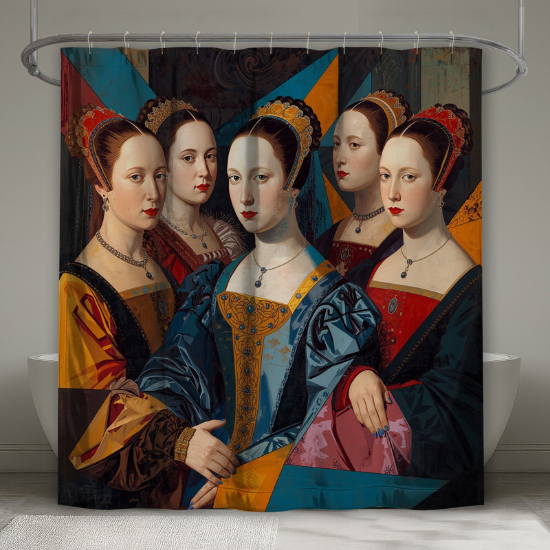 Rideaux de douche style Renaissance très longs, 70in W x 84in H