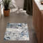 Tapis bleu marine à motif pavé 2 pi x 5 pi