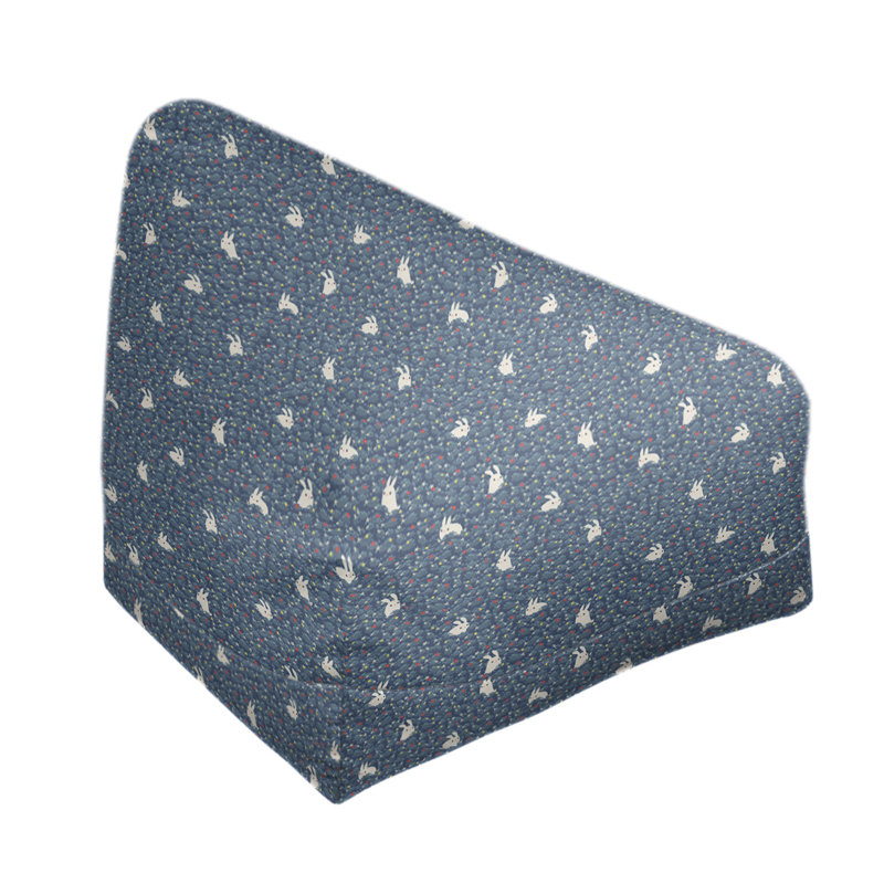 Leffel Bean Bag Chair & Lounger, No Fill, Navy, 120" H x 2" W x 60" D