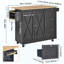 Armoire de rangement sur roulettes avec tiroir et tablettes pour îlot de cuisine
