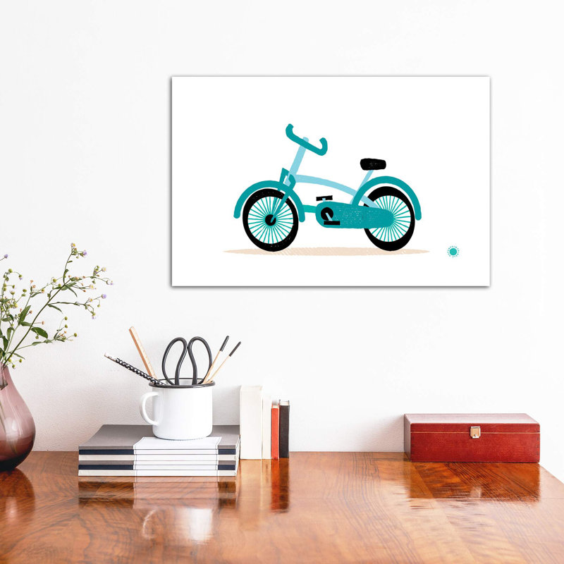 Vélo - imprimé, Pas de tapis, Toile tendue, H 18 po x l 26 po x P 1,5 po