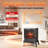 25" Electric Fireplace Heater Stove - Infrared Heater with Realistic LED 3D Flames and Remote Contro, Fire Place Electric, Fake Freestanding Fireplace for Indoor Use, Timer, 750 | 1500W-1807381418