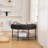 Mase Round Upholstered Ottoman with Lower Shelf & Metal Legs-114554595
