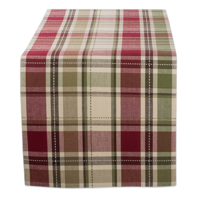 Mangino Homespun Plaid Table Runner, 72" L x 13" W