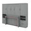 Lit escamotable Murphy avec armoire spacieuse, tiroirs et tablettes-928559249-928559250