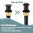 Widespread Faucet 2-handle Bathroom Faucet with Drain 1.2 GPM-91270345