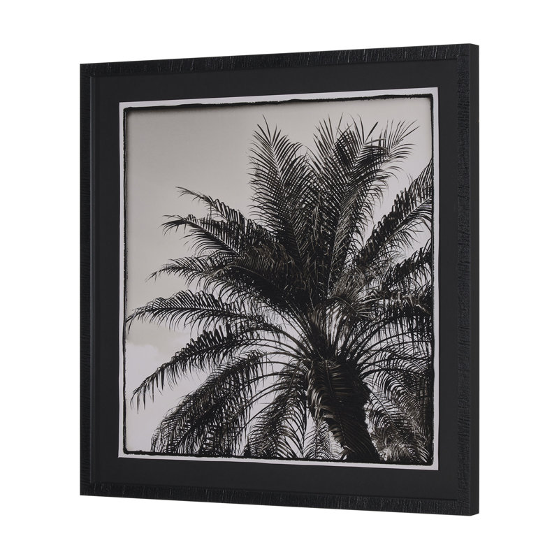 Palmier sépia par Debra Van Swearingen, reproduction d'art encadrée à la main mat sous verre, Palm Tree Sepia I