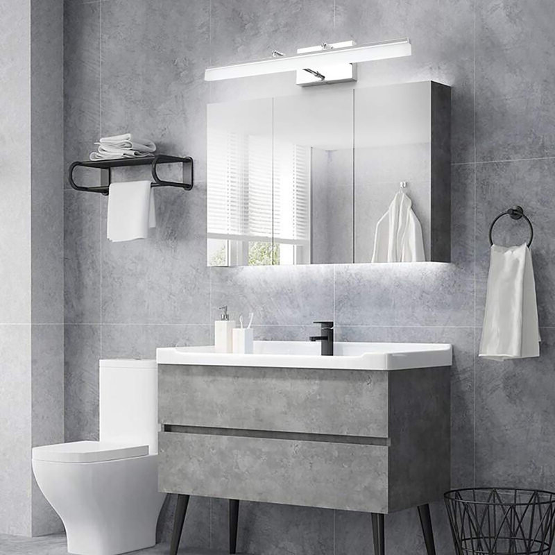 Éclairage pour meuble-lavabo moderne 24 po à DEL, Chrome chrome